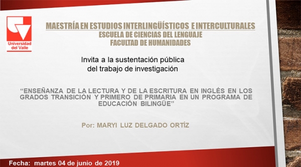 Ense&ntilde;anza de la lectura y la escritura en ingl&eacute;s en los grados transici&oacute;n y primero de primaria