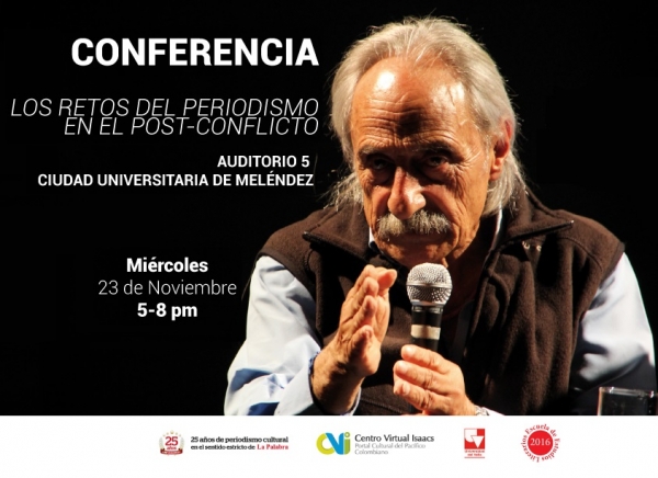 Alfredo Molano presenta la conferencia: "Los retos del periodismo en el post-conflicto"