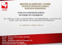 El v&iacute;nculo con la escritura y su ense&ntilde;anza.