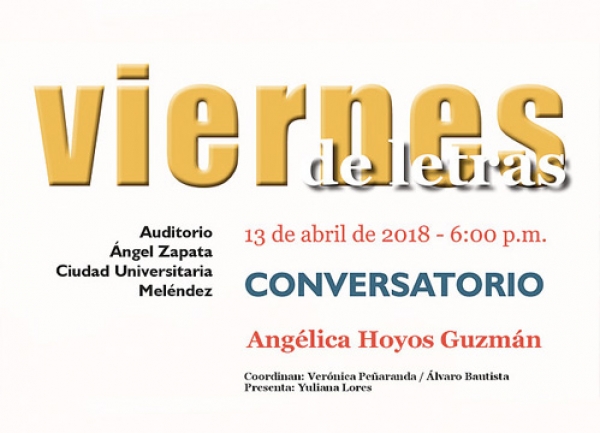 Viernes de Letras con Ang&eacute;lica Hoyos