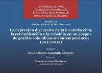La rebeld&iacute;a en un corpus de grafitis colombianos contempor&aacute;neos