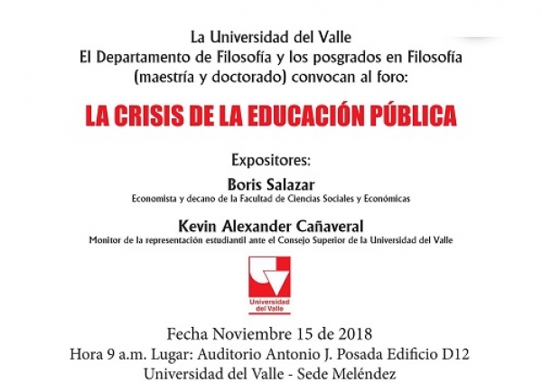 Foro: La Crisis de la Educac&oacute;n P&uacute;blica