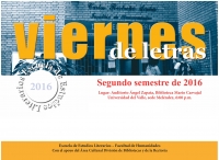VIERNES DE LETRAS SEPTIEMBRE- NOVIEMBRE 2016