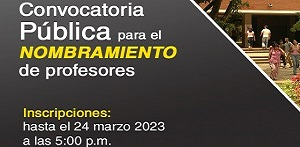 Convocatoria p&uacute;blica para profesores