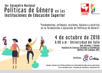 Primer Encuentro Nacional &ldquo;Las pol&iacute;ticas de G&eacute;nero en las Instituciones de Educaci&oacute;n Superior&rdquo;
