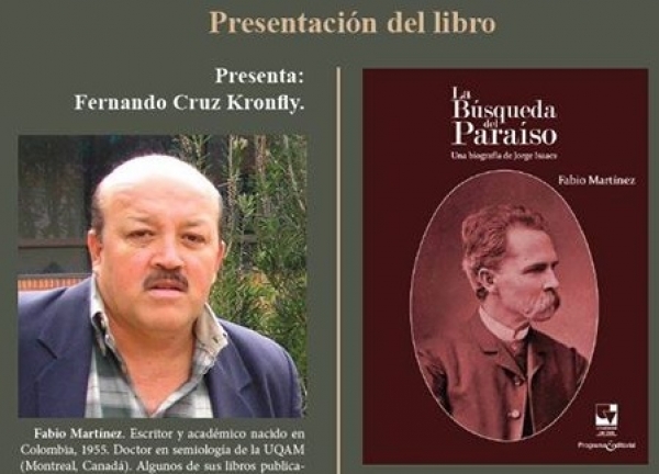 Presentaci&oacute;n del libro:La b&uacute;squeda del para&iacute;so de Fabio Martinez