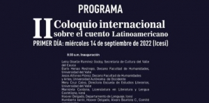 Programaci&oacute;n II Coloquio Internacional sobre el Cuento Latinoamericano