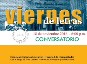 La Escuela de Estudios Literarios invita al Conversatorio con el Escritor Selnich Vivas