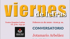 Viernes de Letras con Jotamario Arbel&aacute;ez y recital musical de Alel&iacute; Mesa