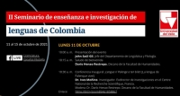 II Seminario de ense&ntilde;anza e investigaci&oacute;n de lenguas de Colombia