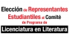 Elecci&oacute;n de Representantes Estudiantiles al Comit&eacute; de Programa de Licenciatura en Literatura