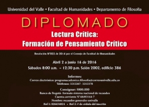 Diplomado Lectura Cr&iacute;tica: Desarrollo del pensamiento cr&iacute;tico